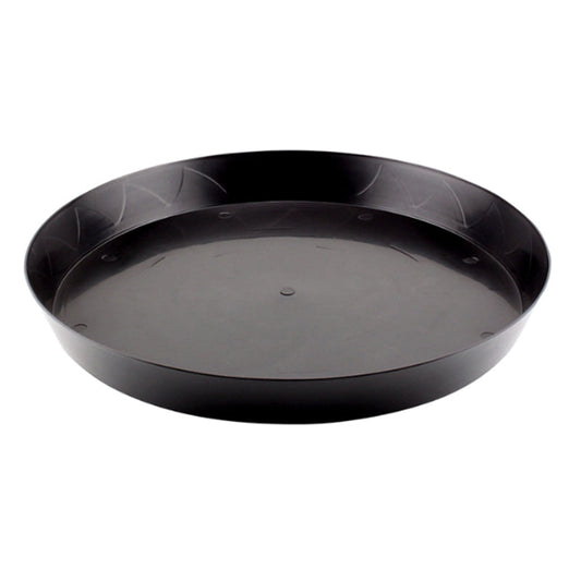 Heavy Duty Black Saucer 8in